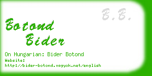 botond bider business card